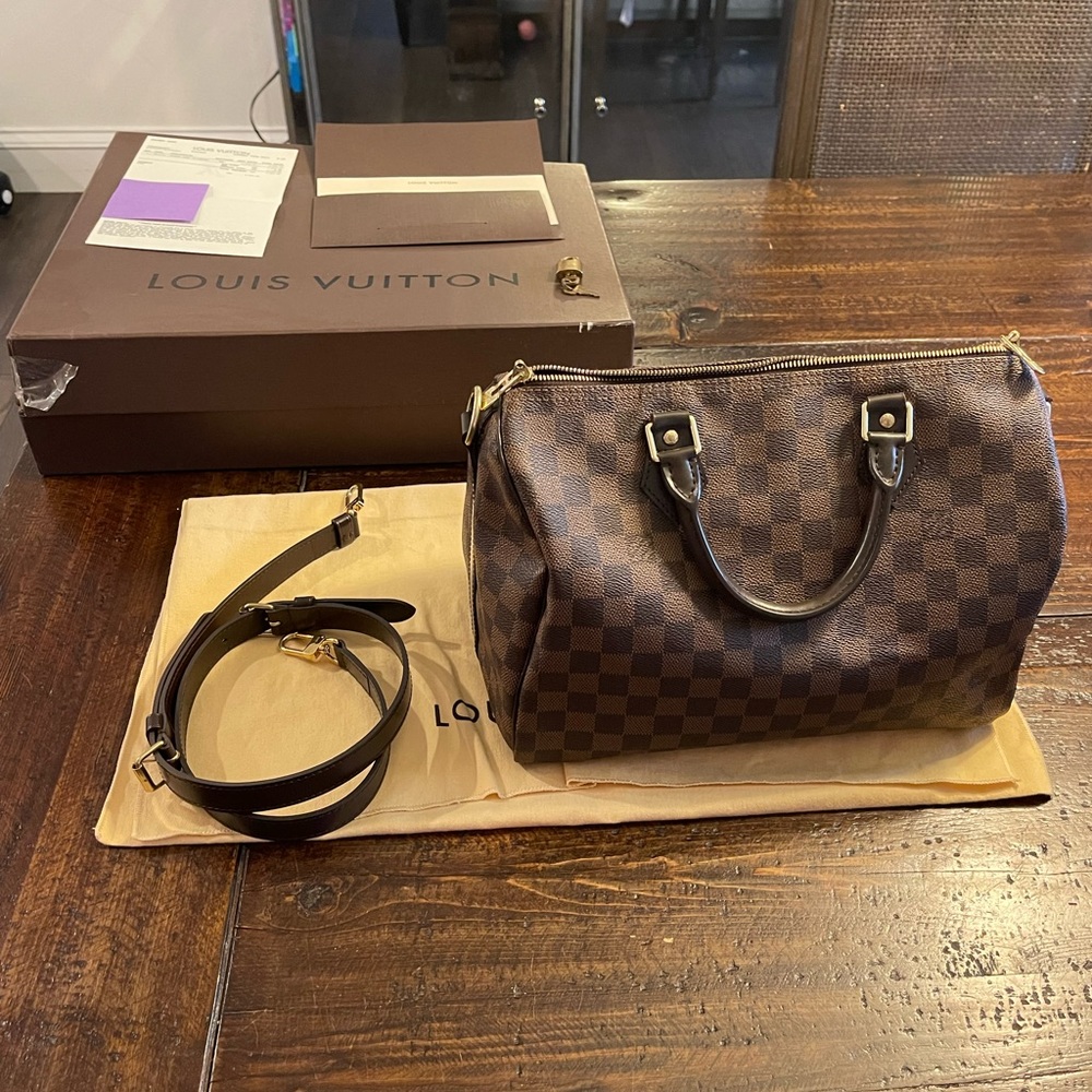 Authentic Louis Vuitton Speedy Bandouliere 30 Daniel Ebene